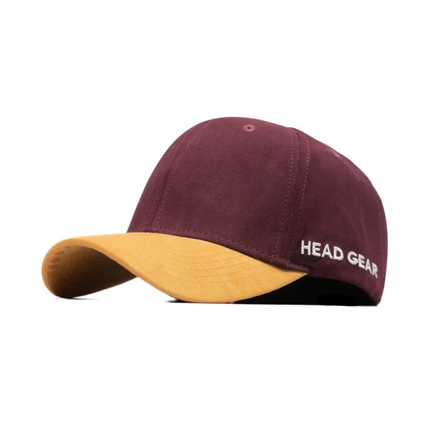HEAD GEAR PURPLE WINE YELLOW DUAL TONE STRUCTURED CAP